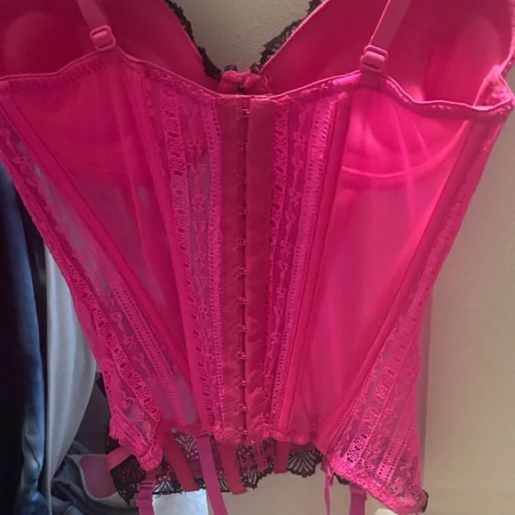 PLAYBOY Hot Pink Lace Bustier